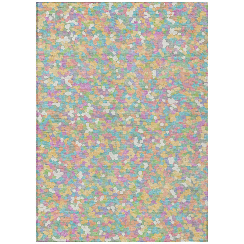 10' X 14' Mint Green And Ivory Geometric Washable Indoor Outdoor Area Rug Homeroots Outdoor