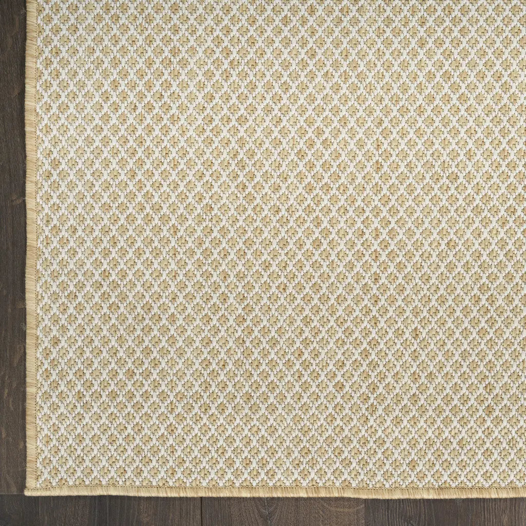 10' X 14' Natural Geometric Indoor Outdoor Area Rug Homeroots Outdoor