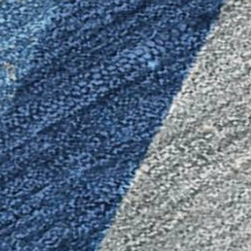10' X 14' Navy Blue And Blue Abstract Washable Indoor Outdoor Area Rug Homeroots Outdoor