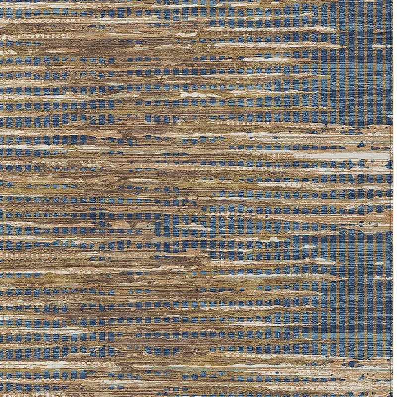 10' X 14' Navy Blue And Blue Abstract Washable Indoor Outdoor Area Rug Homeroots Outdoor