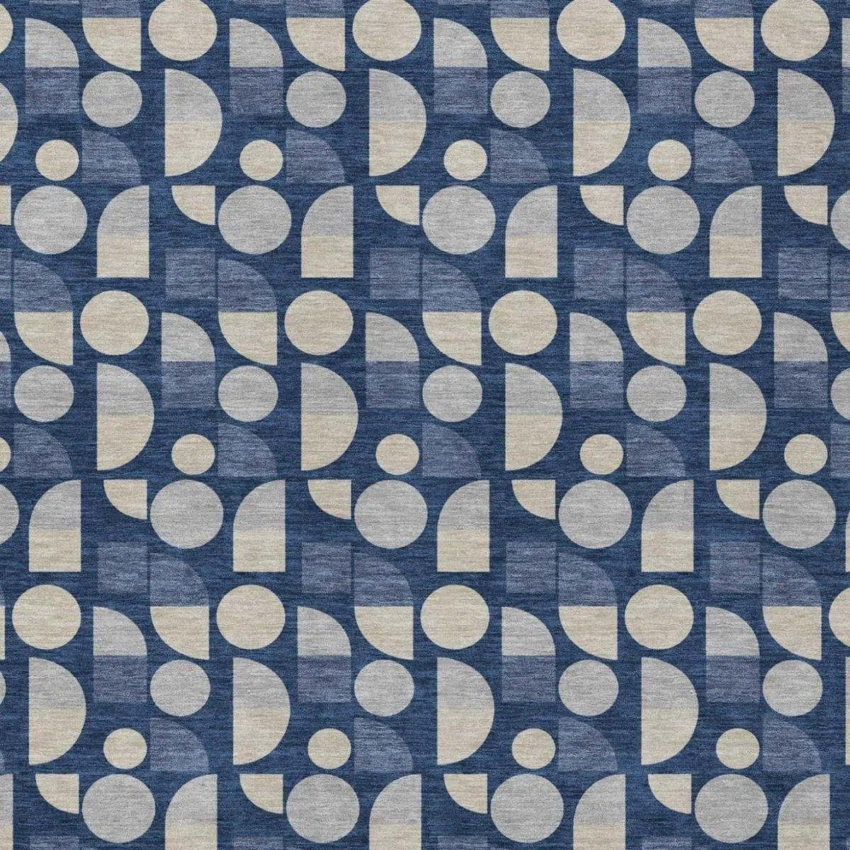 10' X 14' Navy Blue And Blue Geometric Washable Indoor Outdoor Area Rug Homeroots Outdoor