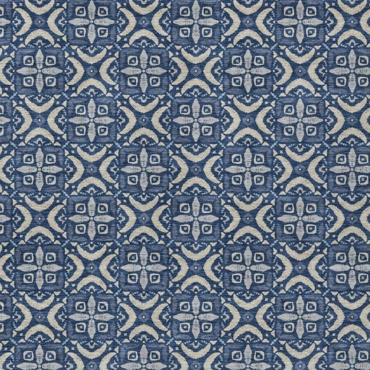 10' X 14' Navy Blue And Blue Geometric Washable Indoor Outdoor Area Rug Homeroots Outdoor
