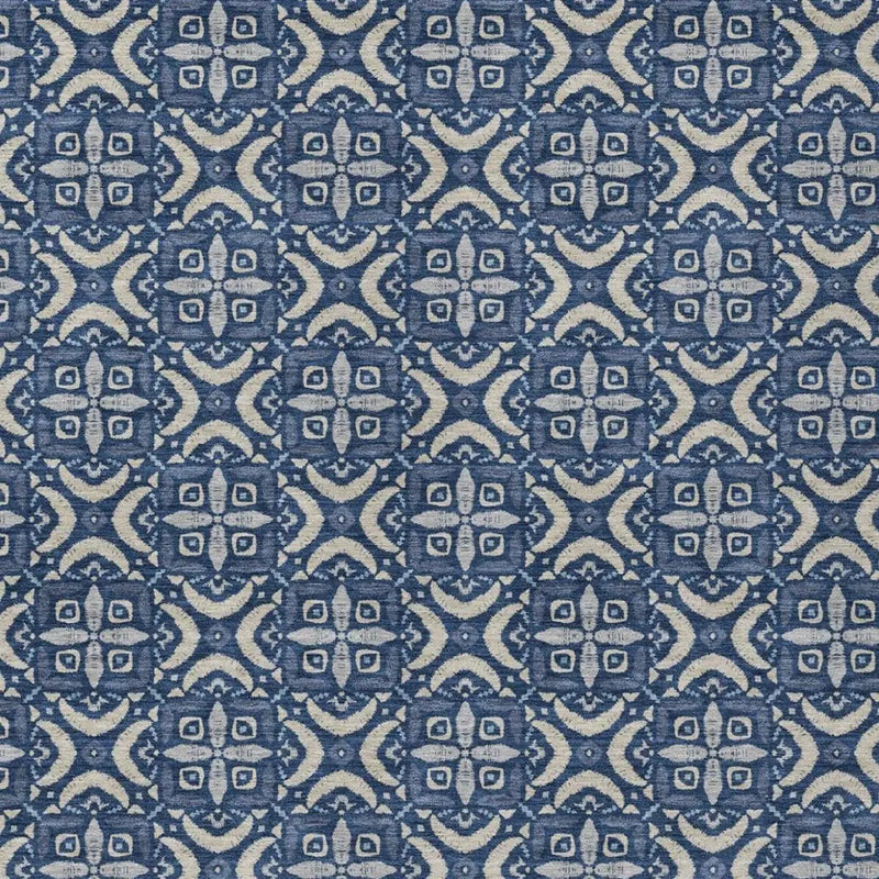 10' X 14' Navy Blue And Blue Geometric Washable Indoor Outdoor Area Rug Homeroots Outdoor