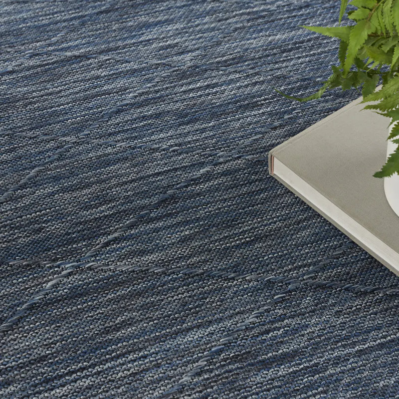 10' X 14' Navy Blue And Ivory Geometric Indoor Outdoor Area Rug Homeroots Outdoor