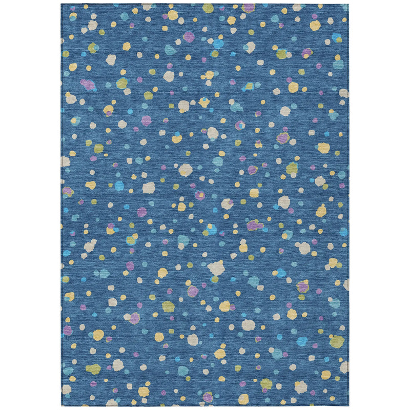 10' X 14' Navy Blue And Ivory Geometric Washable Indoor Outdoor Area Rug Homeroots Outdoor