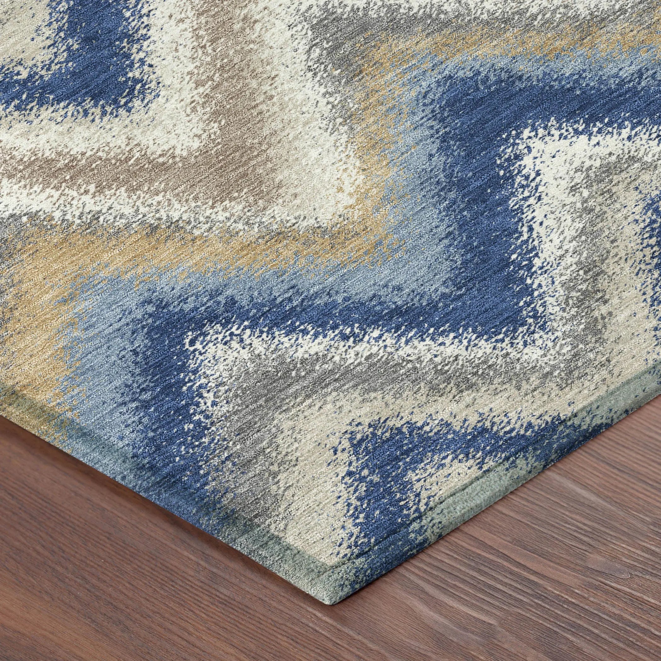 10' X 14' Navy Blue And Ivory Geometric Washable Indoor Outdoor Area Rug Homeroots Outdoor