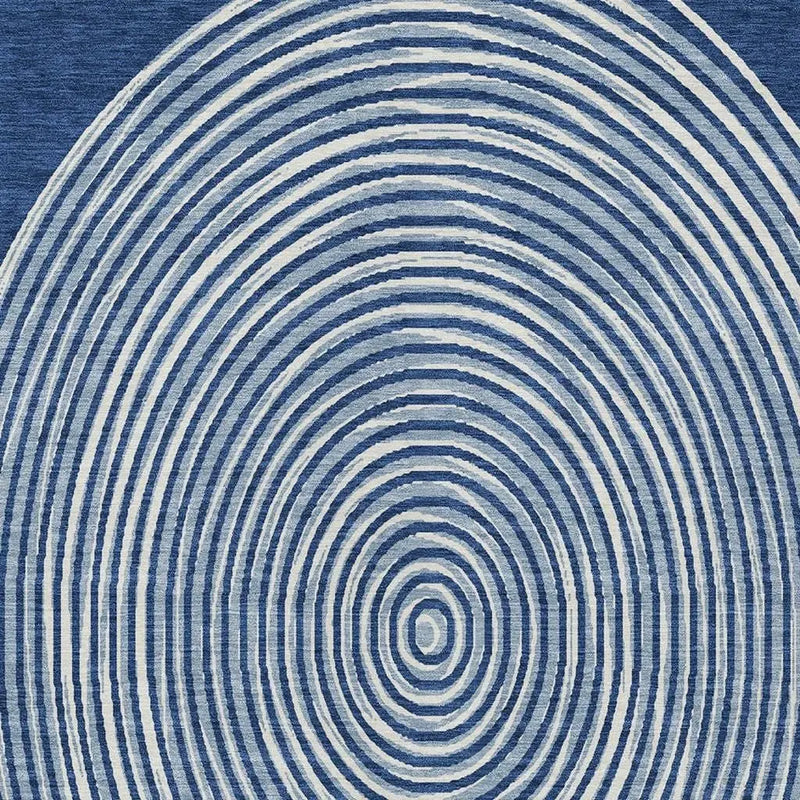 10' X 14' Navy Blue And Ivory Geometric Washable Indoor Outdoor Area Rug Homeroots Outdoor
