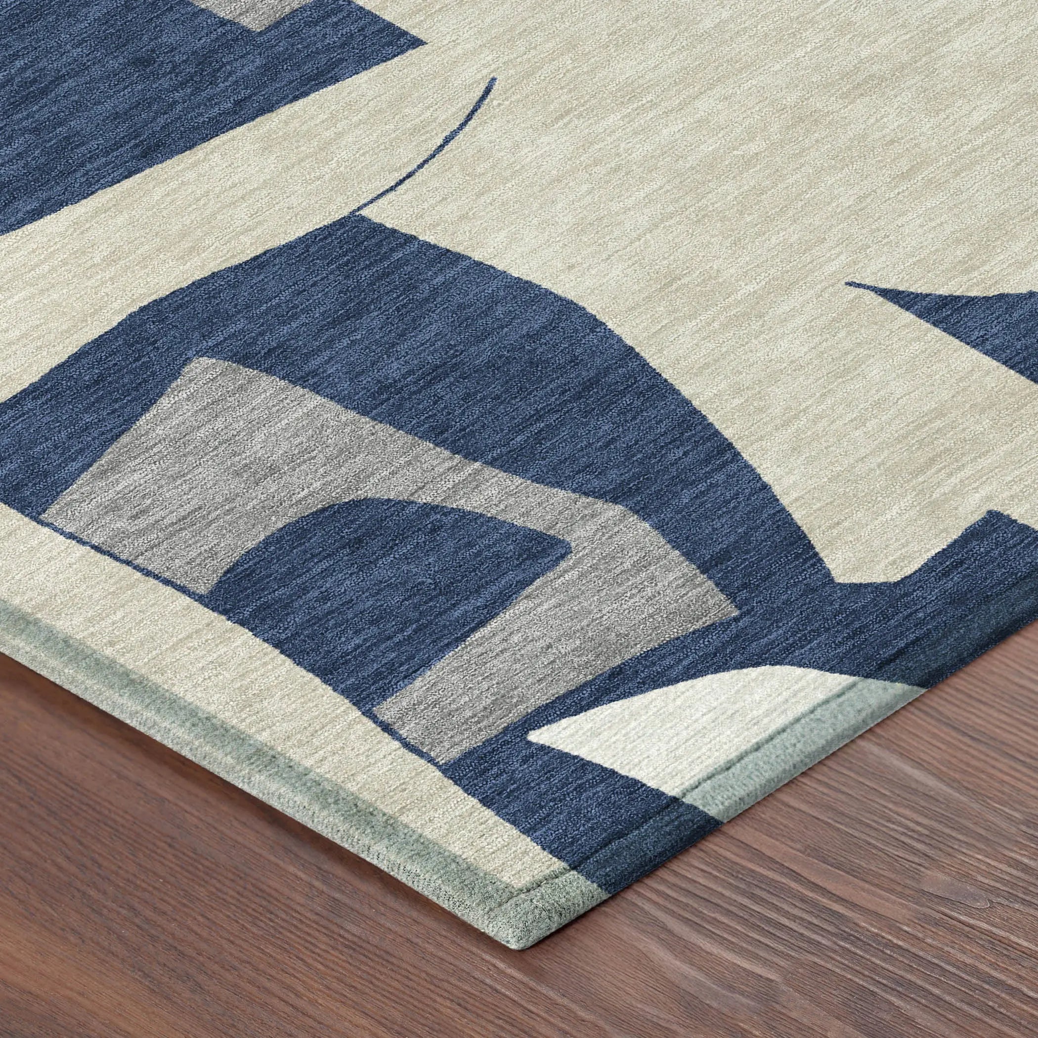 10' X 14' Navy Blue And Ivory Geometric Washable Indoor Outdoor Area Rug Homeroots Outdoor