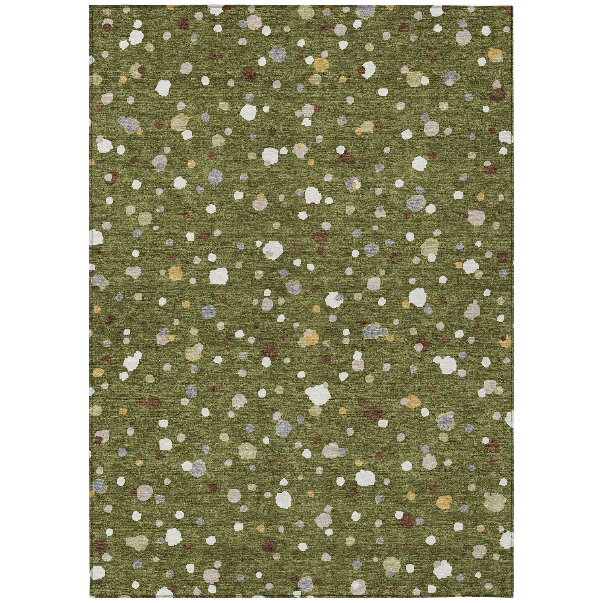 10' X 14' Olive Green And Brown Geometric Washable Indoor Outdoor Area Rug Homeroots Outdoor