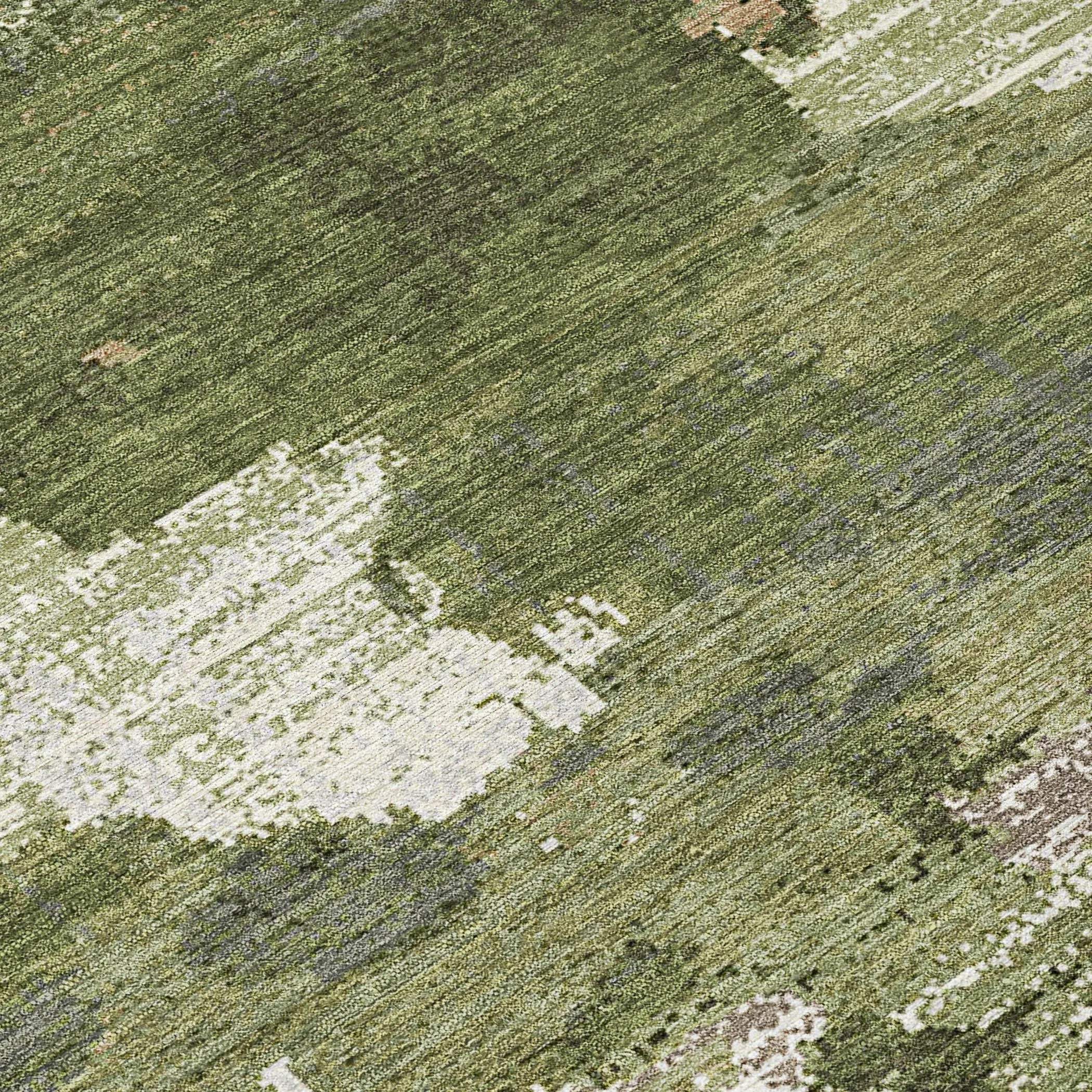 10' X 14' Olive Green And Green Abstract Washable Indoor Outdoor Area Rug Homeroots Outdoor
