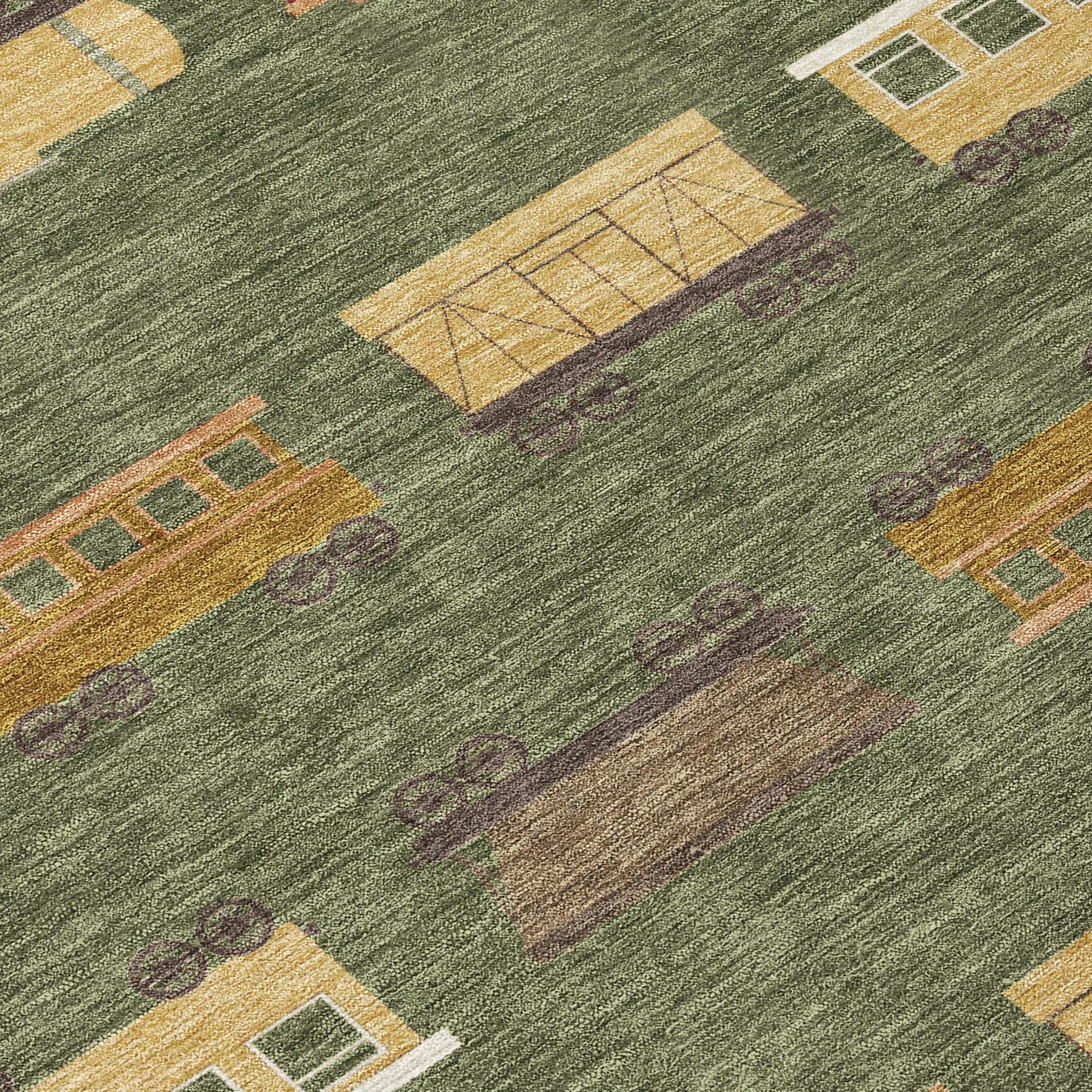 10' X 14' Olive Green And Green Abstract Washable Indoor Outdoor Area Rug Homeroots Outdoor