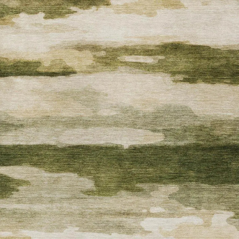 10' X 14' Olive Green And Green Abstract Washable Indoor Outdoor Area Rug Homeroots Outdoor