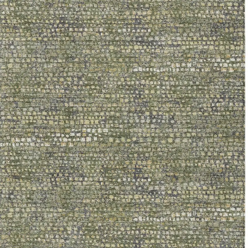 10' X 14' Olive Green And Green Abstract Washable Indoor Outdoor Area Rug Homeroots Outdoor