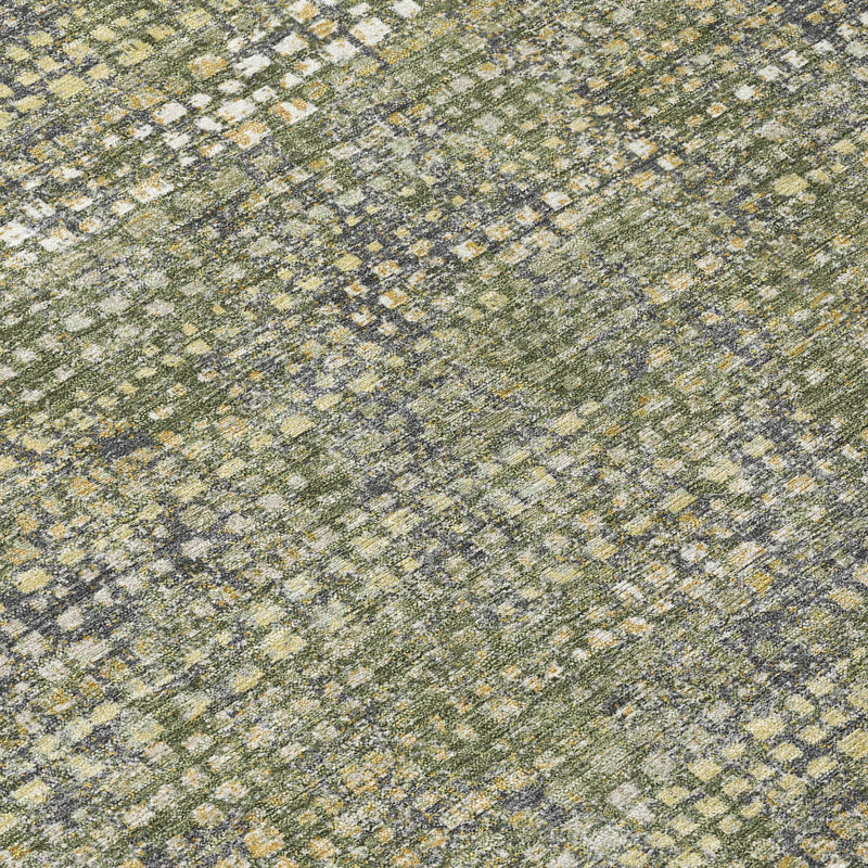10' X 14' Olive Green And Green Abstract Washable Indoor Outdoor Area Rug Homeroots Outdoor