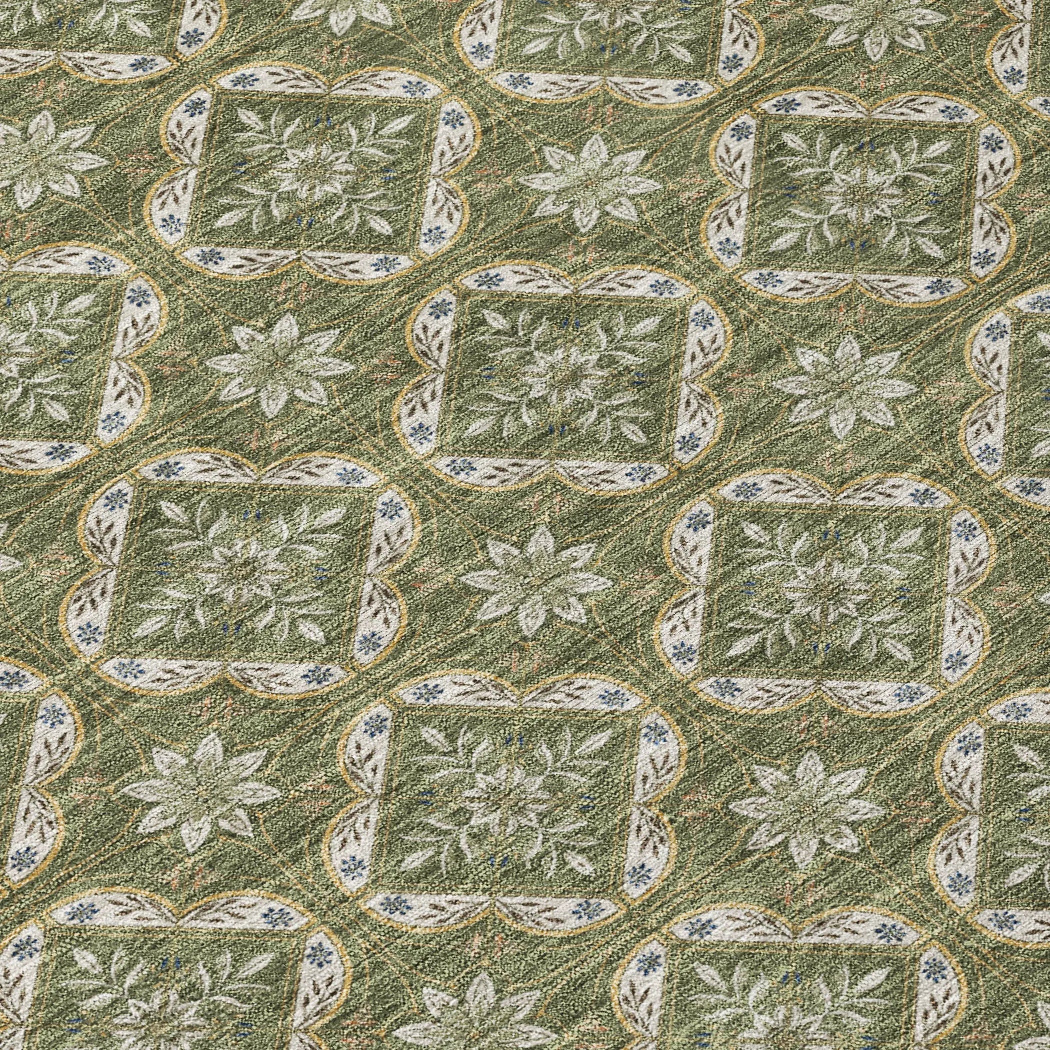10' X 14' Olive Green And Green Geometric Washable Indoor Outdoor Area Rug Homeroots Outdoor