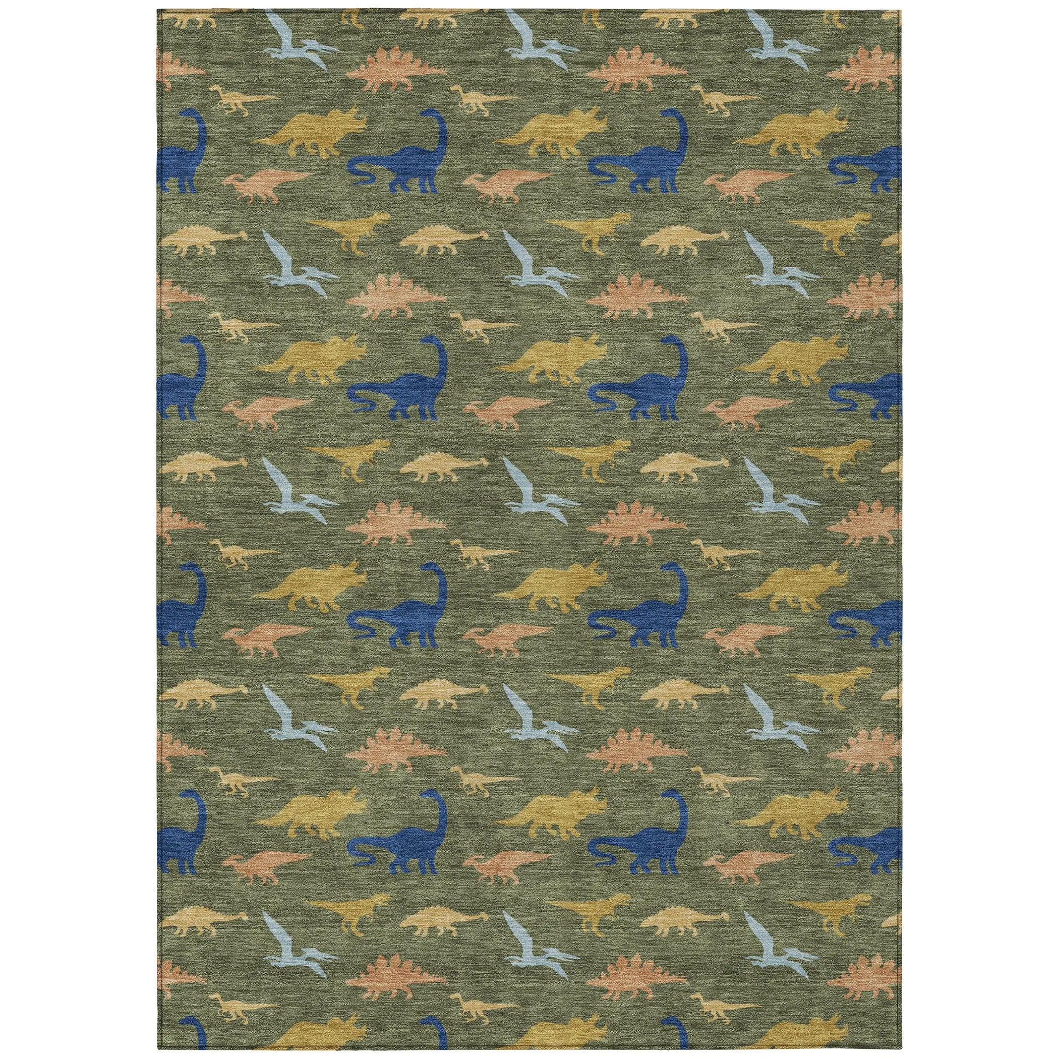 10' X 14' Olive Green And Green Geometric Washable Indoor Outdoor Area Rug Homeroots Outdoor