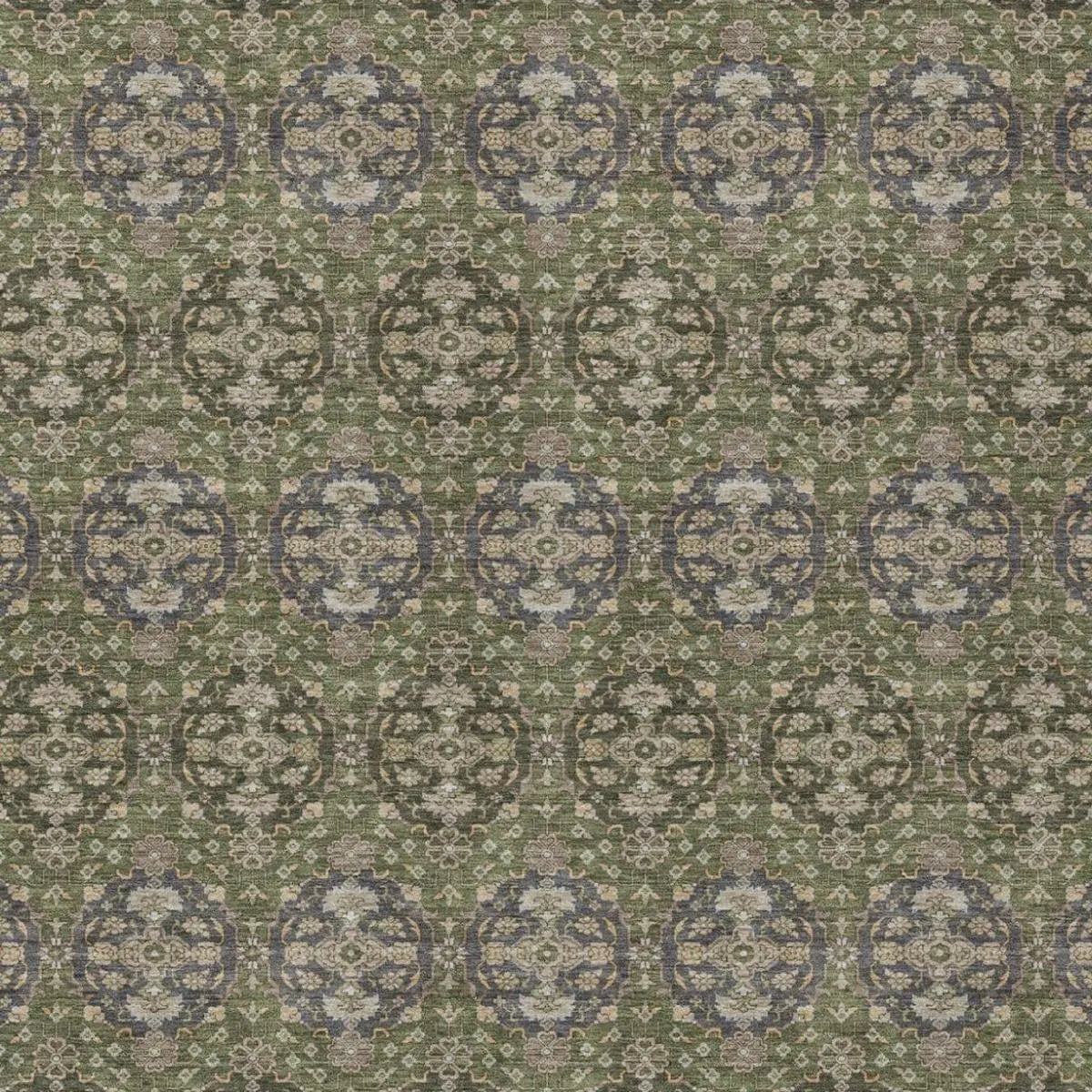 10' X 14' Olive Green And Green Striped Washable Indoor Outdoor Area Rug Homeroots Outdoor