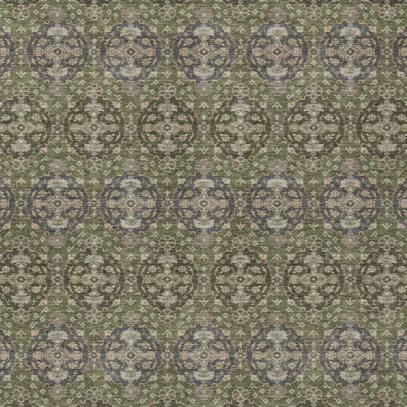 10' X 14' Olive Green And Green Striped Washable Indoor Outdoor Area Rug Homeroots Outdoor
