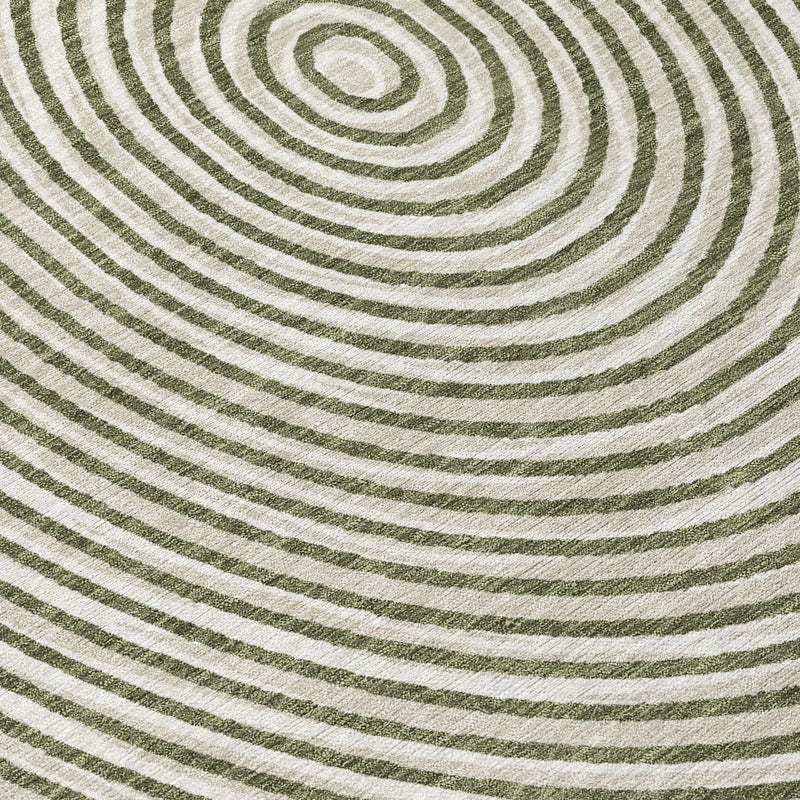 10' X 14' Olive Green And Ivory Geometric Washable Indoor Outdoor Area Rug Homeroots Outdoor