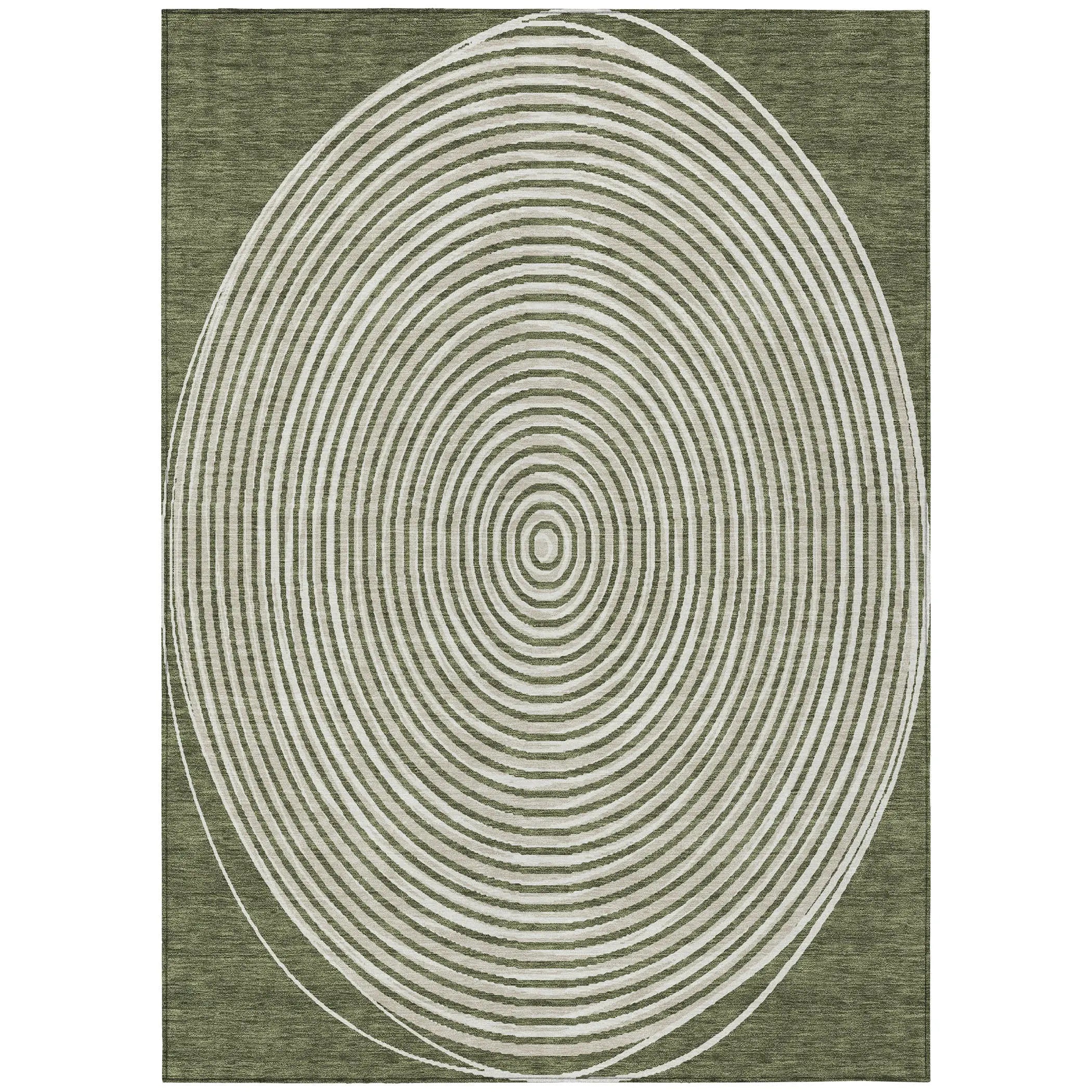 10' X 14' Olive Green And Ivory Geometric Washable Indoor Outdoor Area Rug Homeroots Outdoor