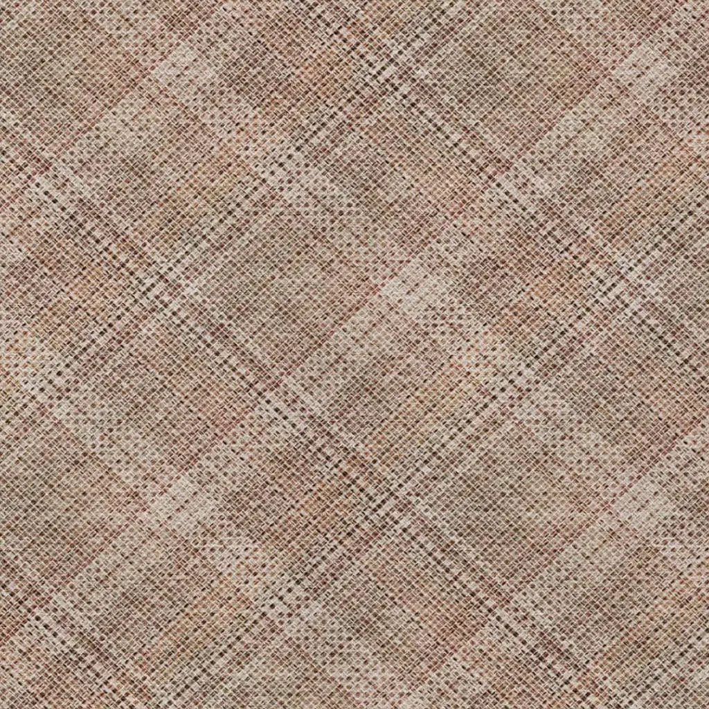 10' X 14' Orange And Beige Plaid Washable Indoor Outdoor Area Rug Homeroots Outdoor