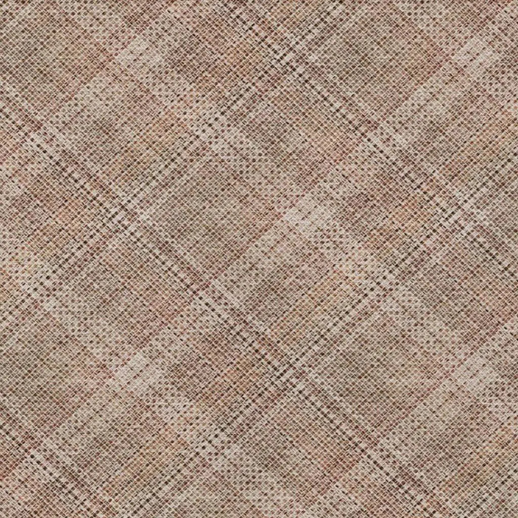 10' X 14' Orange And Beige Plaid Washable Indoor Outdoor Area Rug Homeroots Outdoor