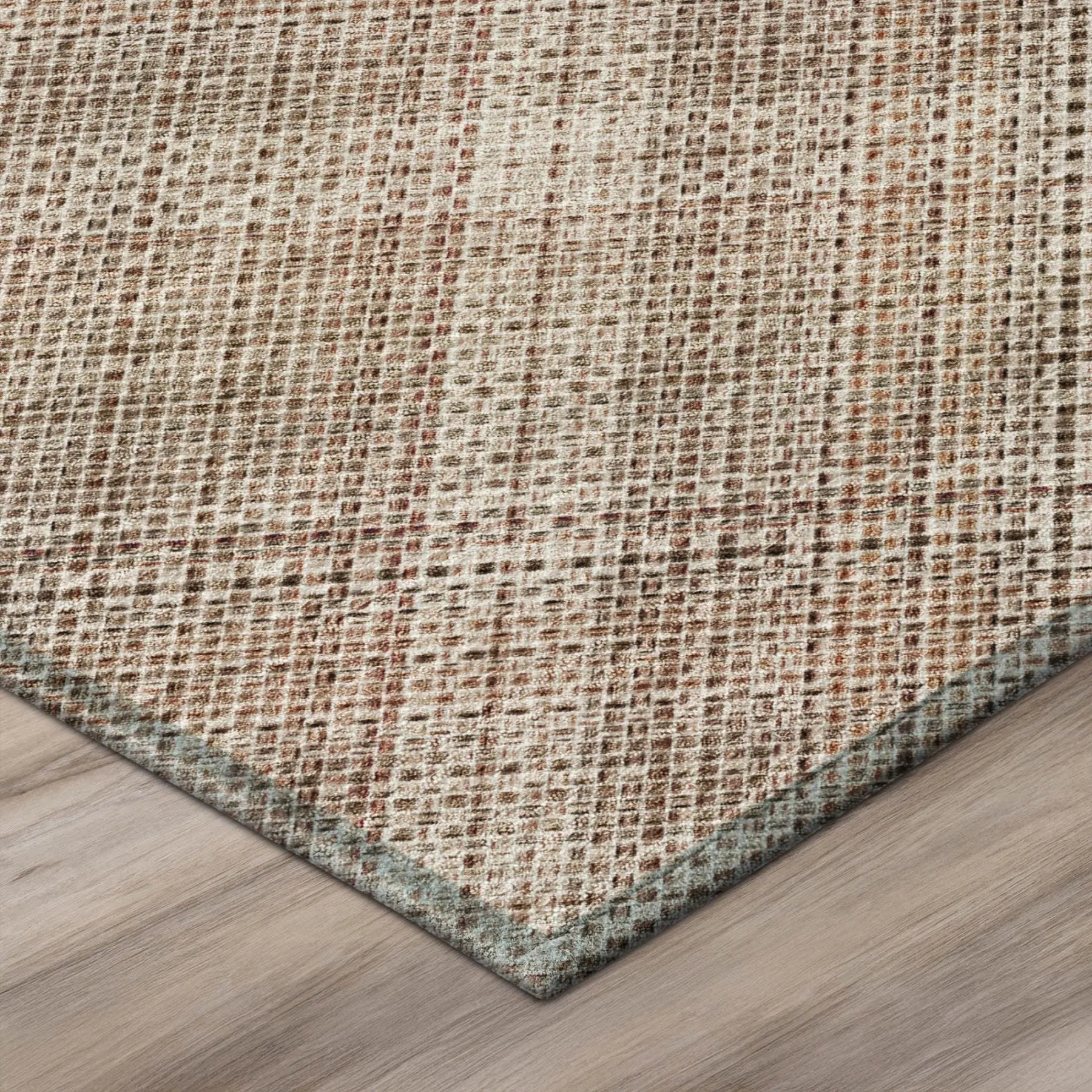 10' X 14' Orange And Beige Plaid Washable Indoor Outdoor Area Rug Homeroots Outdoor