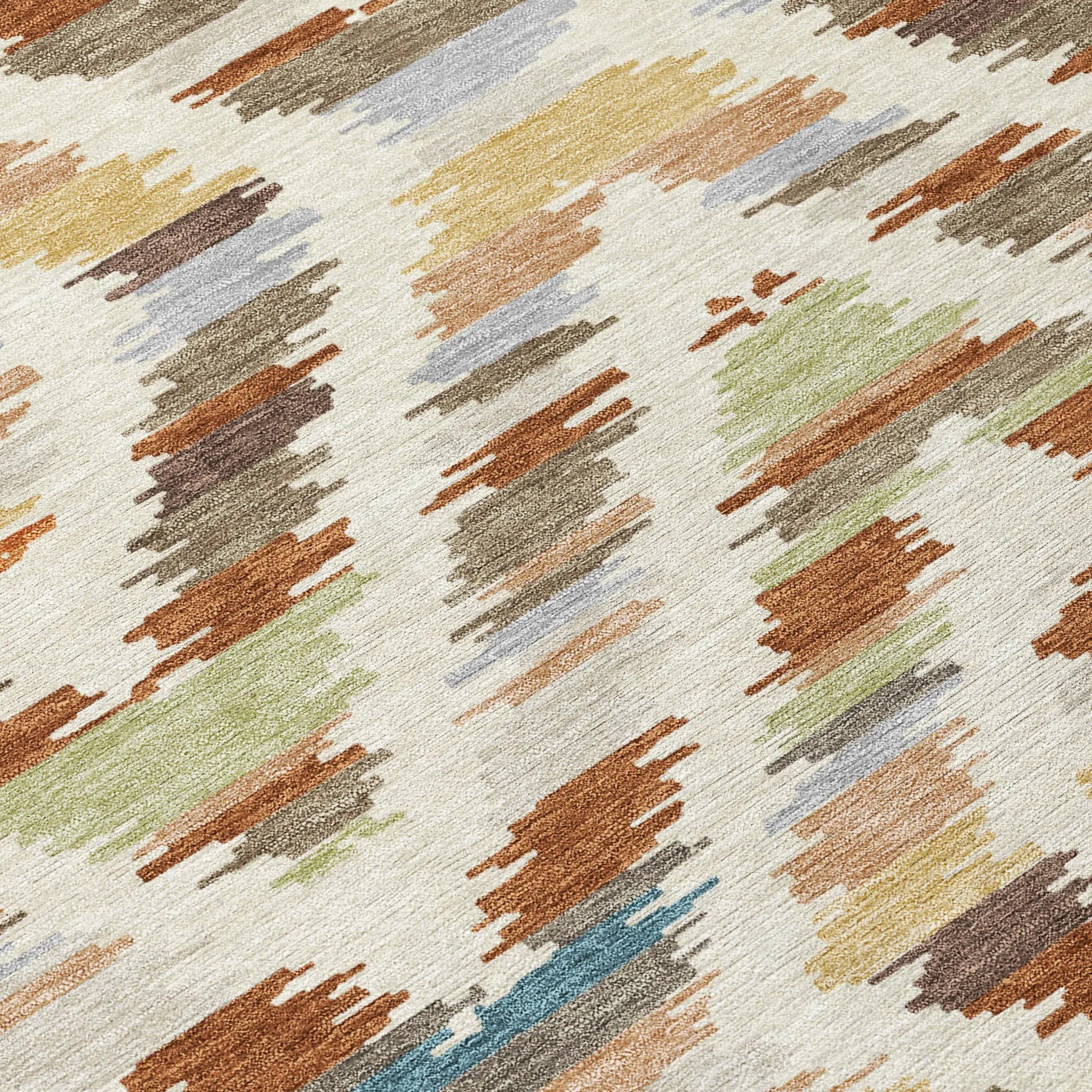 10' X 14' Orange And Beige Tribal Washable Indoor Outdoor Area Rug Homeroots Outdoor