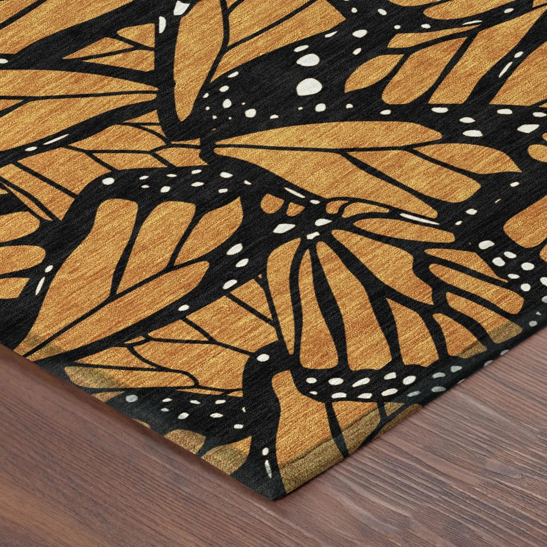 10' X 14' Orange And Black Animal Print Washable Indoor Outdoor Area Rug Homeroots Outdoor