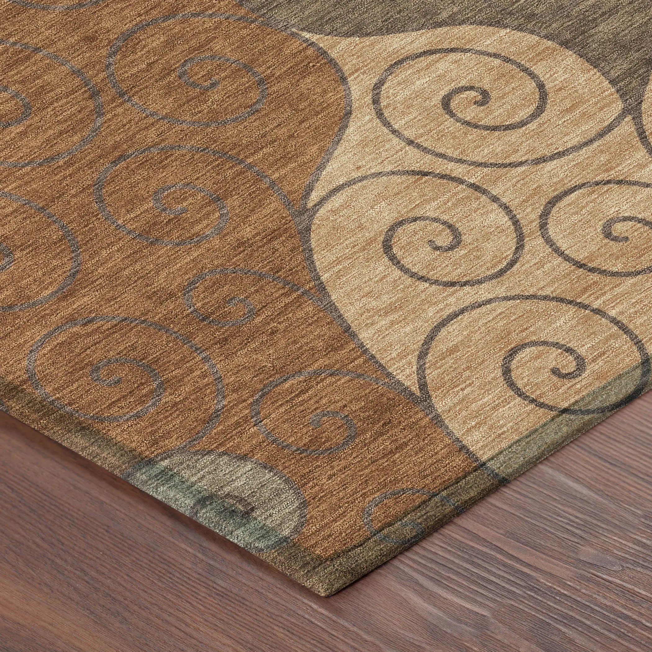 10' X 14' Orange And Brown Abstract Washable Indoor Outdoor Area Rug Homeroots Outdoor