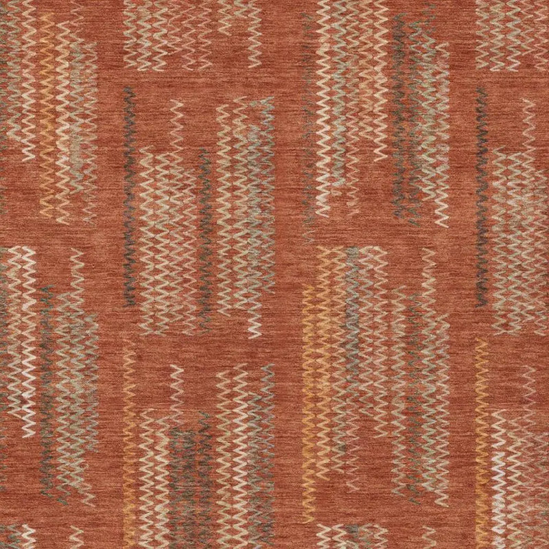 10' X 14' Orange And Brown Abstract Washable Indoor Outdoor Area Rug Homeroots Outdoor