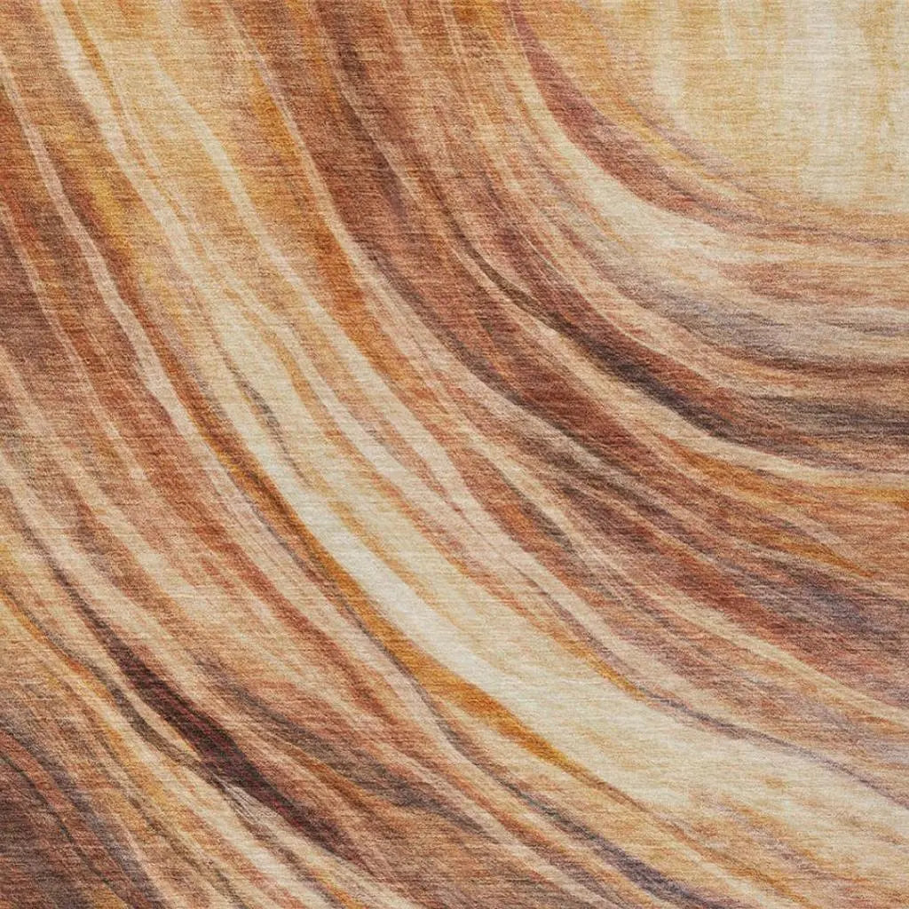 10' X 14' Orange And Brown Abstract Washable Indoor Outdoor Area Rug Homeroots Outdoor