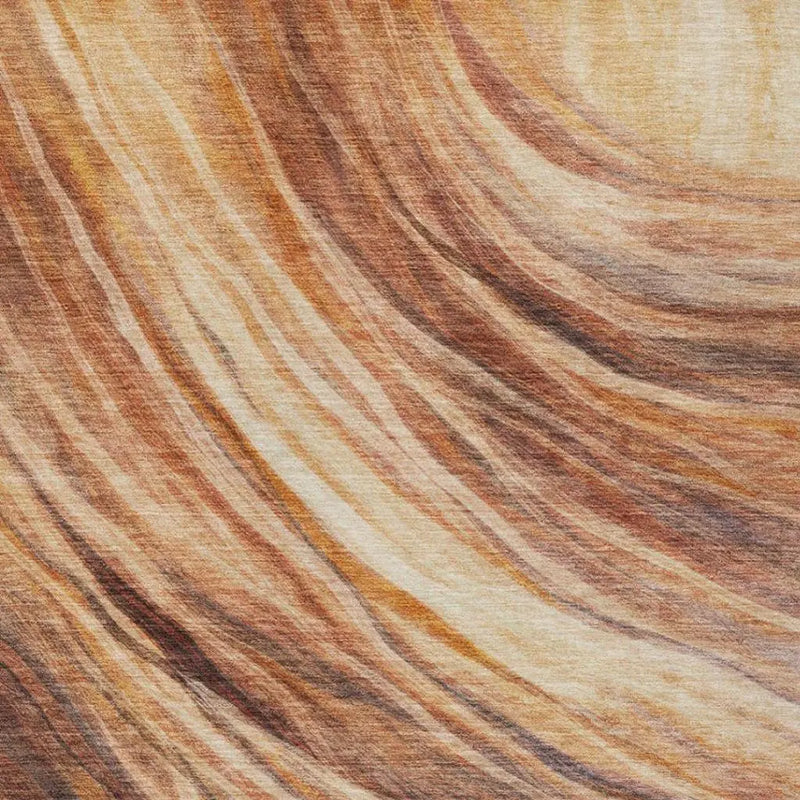 10' X 14' Orange And Brown Abstract Washable Indoor Outdoor Area Rug Homeroots Outdoor