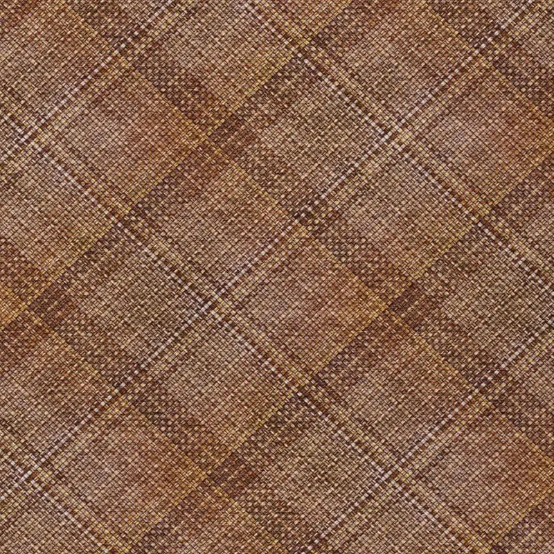 10' X 14' Orange And Brown Plaid Washable Indoor Outdoor Area Rug Homeroots Outdoor
