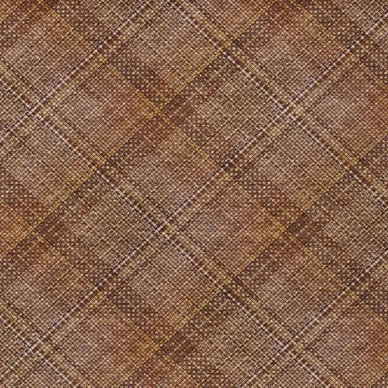 10' X 14' Orange And Brown Plaid Washable Indoor Outdoor Area Rug Homeroots Outdoor
