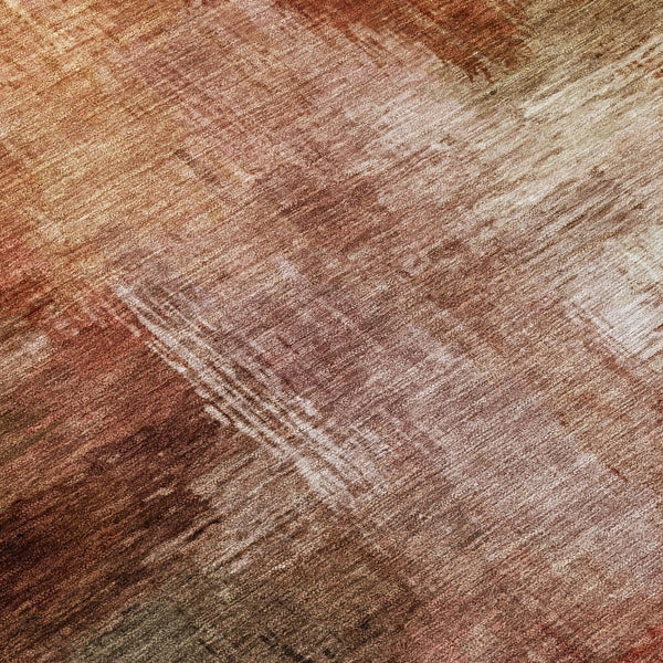 10' X 14' Orange And Copper Abstract Washable Indoor Outdoor Area Rug Homeroots Outdoor