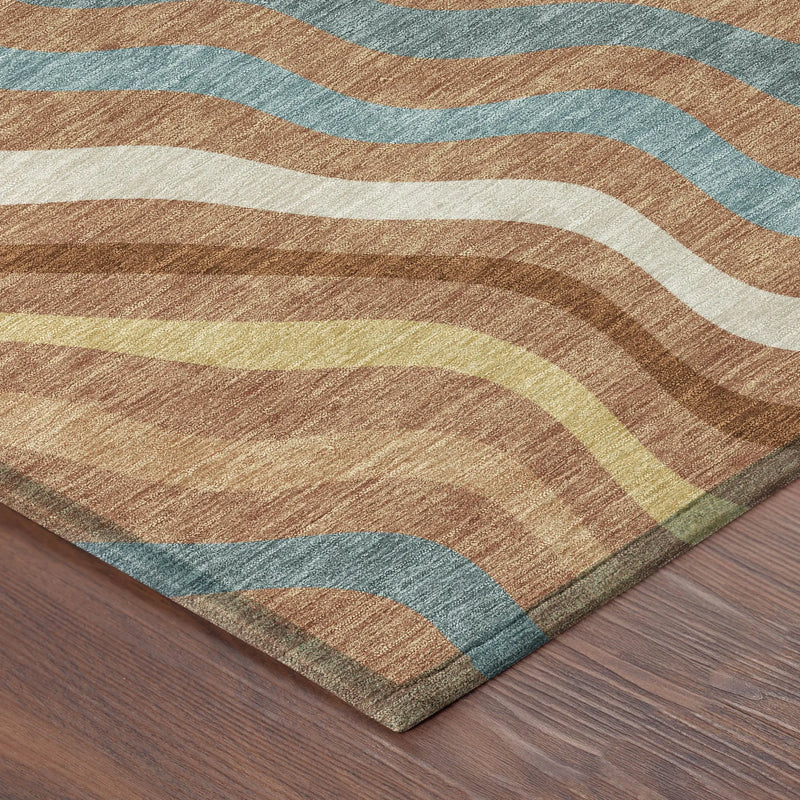 10' X 14' Orange And Copper Abstract Washable Indoor Outdoor Area Rug Homeroots Outdoor