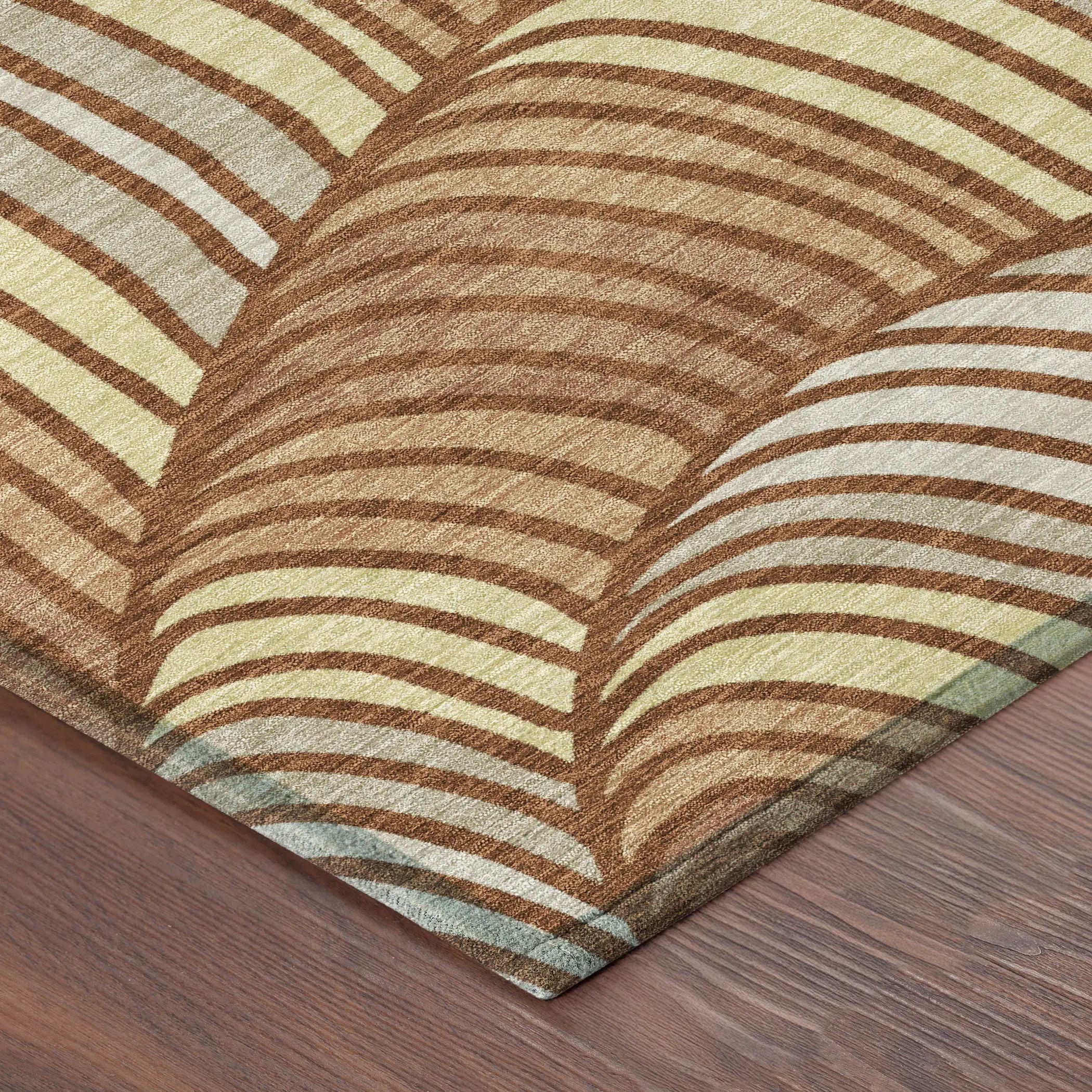10' X 14' Orange And Copper Abstract Washable Indoor Outdoor Area Rug Homeroots Outdoor