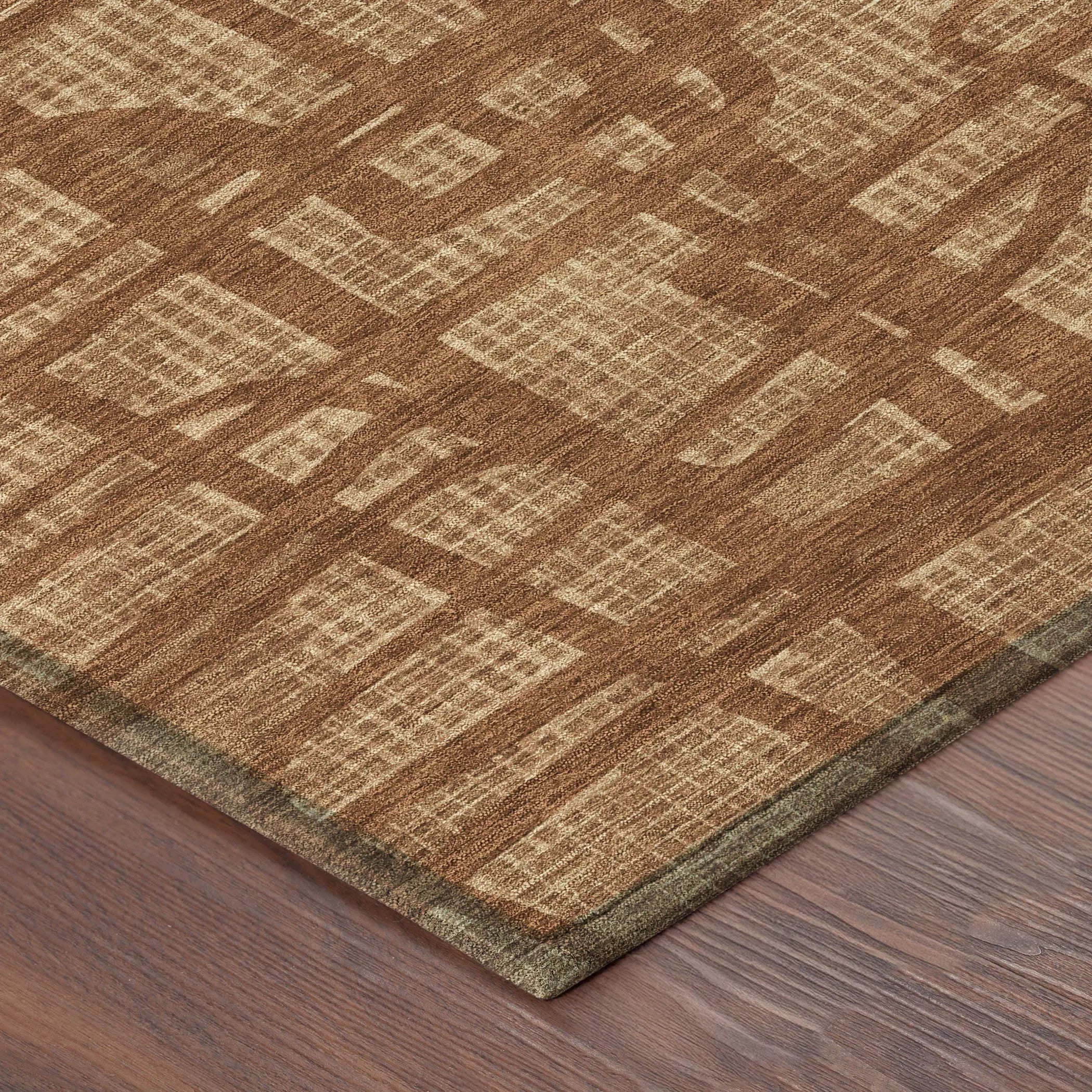 10' X 14' Orange And Copper Abstract Washable Indoor Outdoor Area Rug Homeroots Outdoor