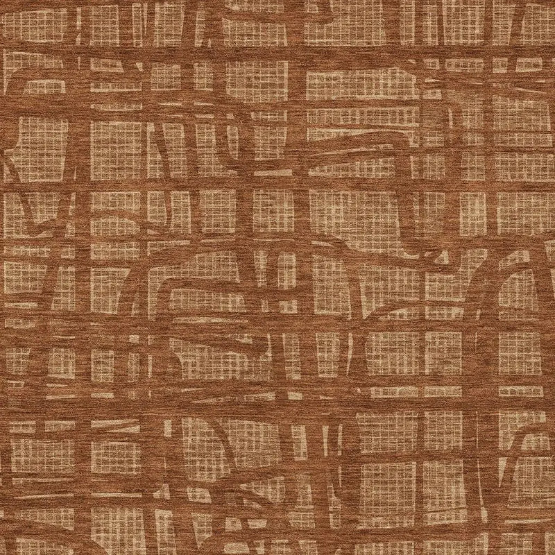 10' X 14' Orange And Copper Abstract Washable Indoor Outdoor Area Rug Homeroots Outdoor