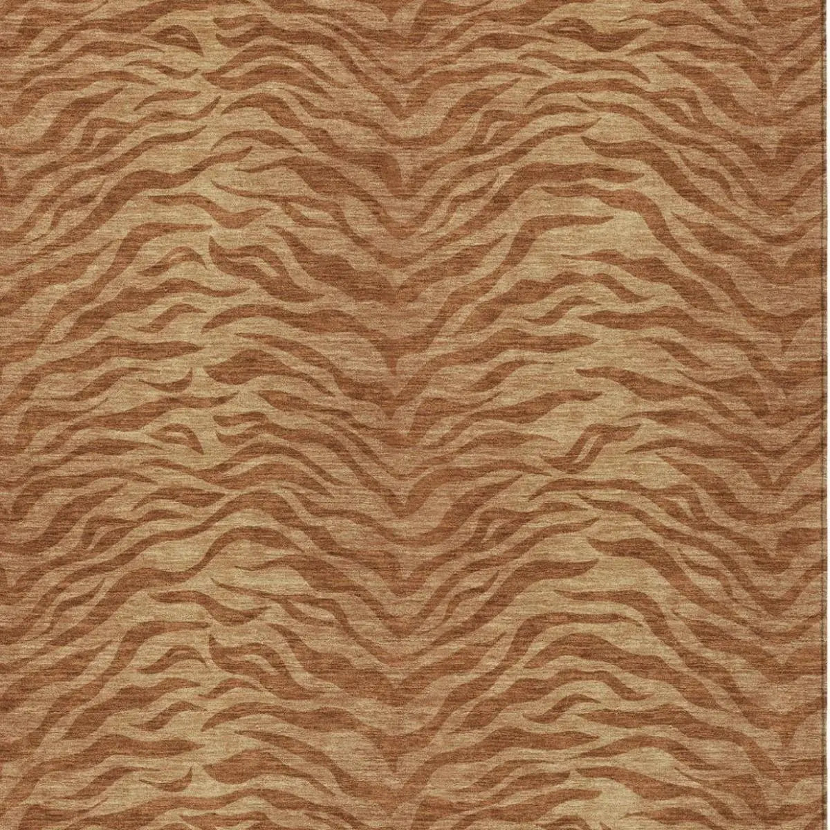 10' X 14' Orange And Copper Animal Print Washable Indoor Outdoor Area Rug Homeroots Outdoor