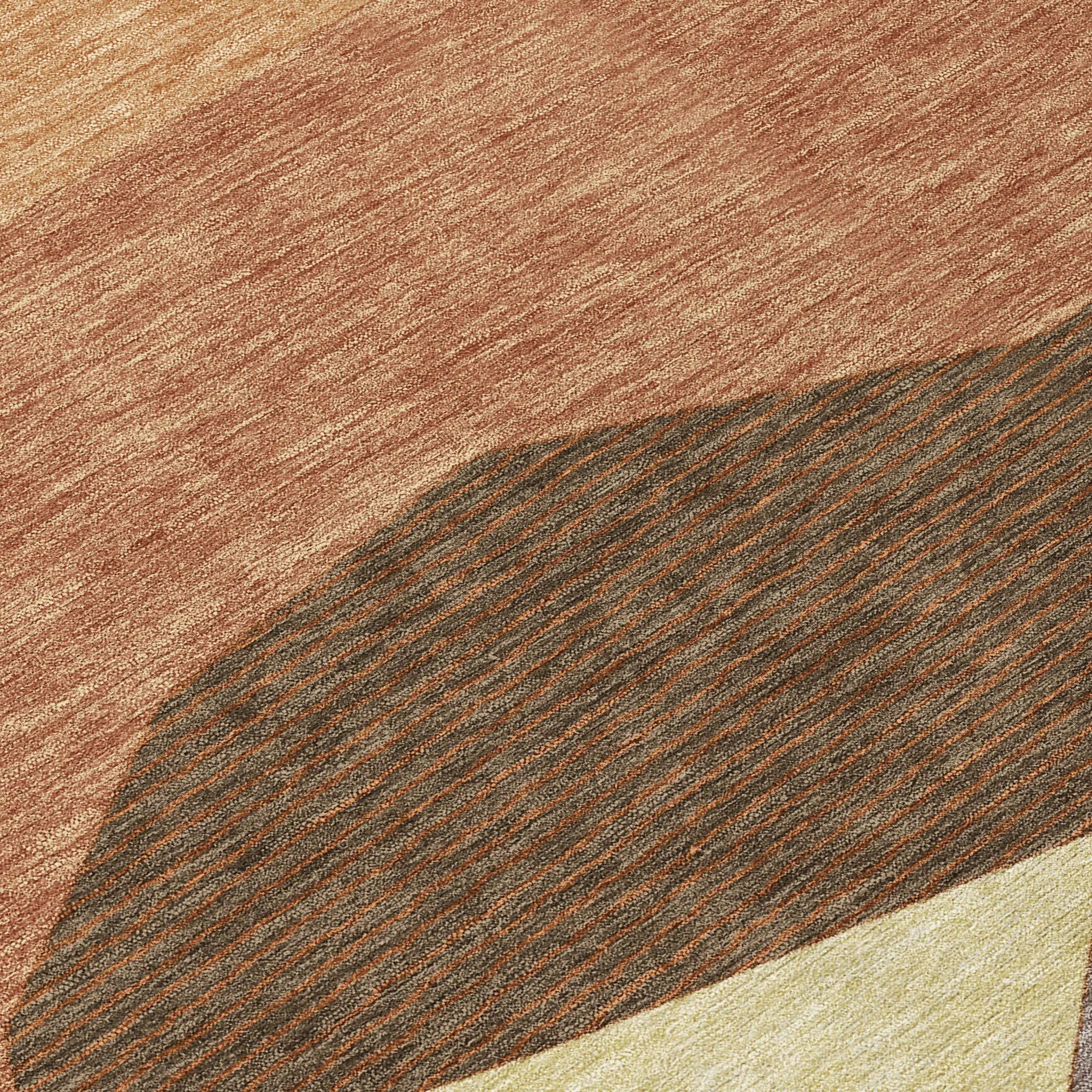 10' X 14' Orange And Copper Geometric Washable Indoor Outdoor Area Rug Homeroots Outdoor