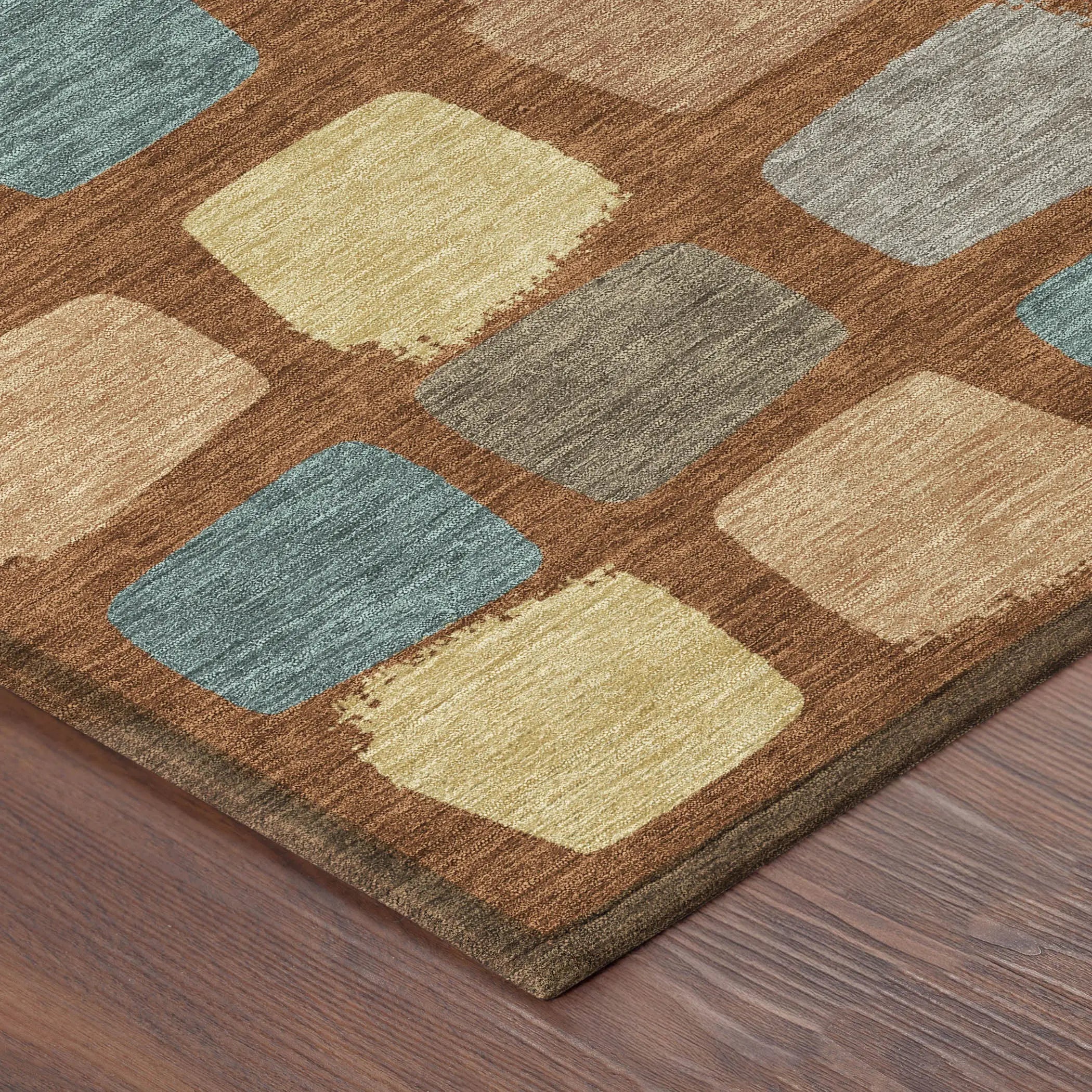 10' X 14' Orange And Copper Geometric Washable Indoor Outdoor Area Rug Homeroots Outdoor