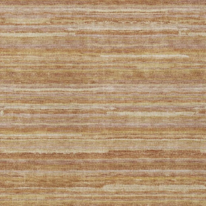 10' X 14' Orange And Copper Striped Washable Indoor Outdoor Area Rug Homeroots Outdoor
