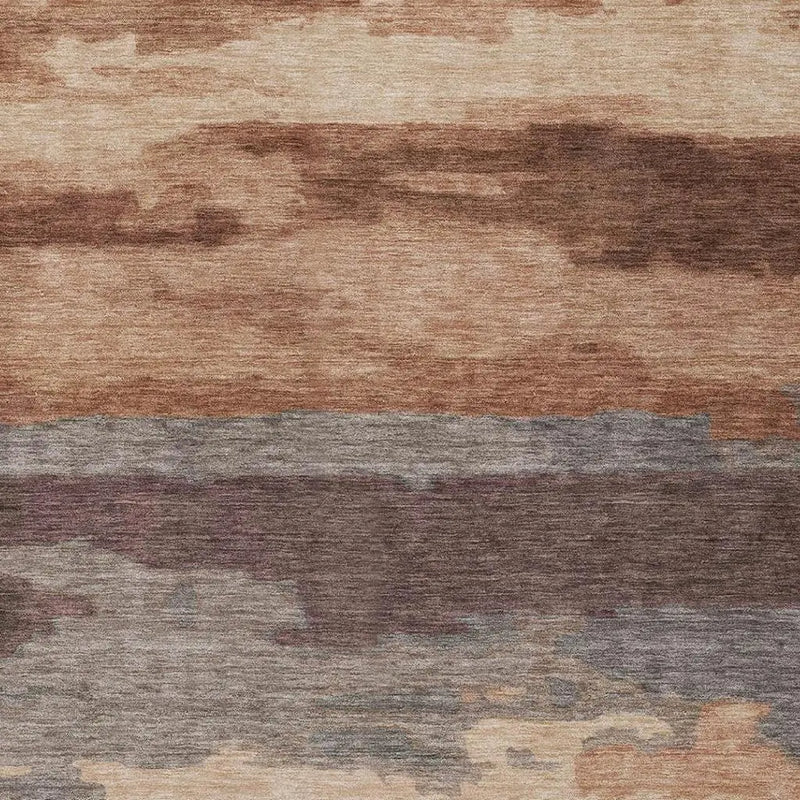 10' X 14' Orange And Gray Abstract Washable Indoor Outdoor Area Rug Homeroots Outdoor