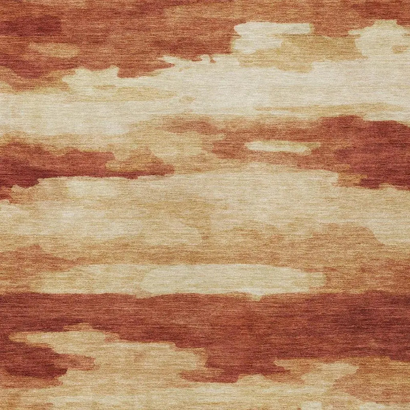 10' X 14' Orange And Red Abstract Washable Indoor Outdoor Area Rug Homeroots Outdoor