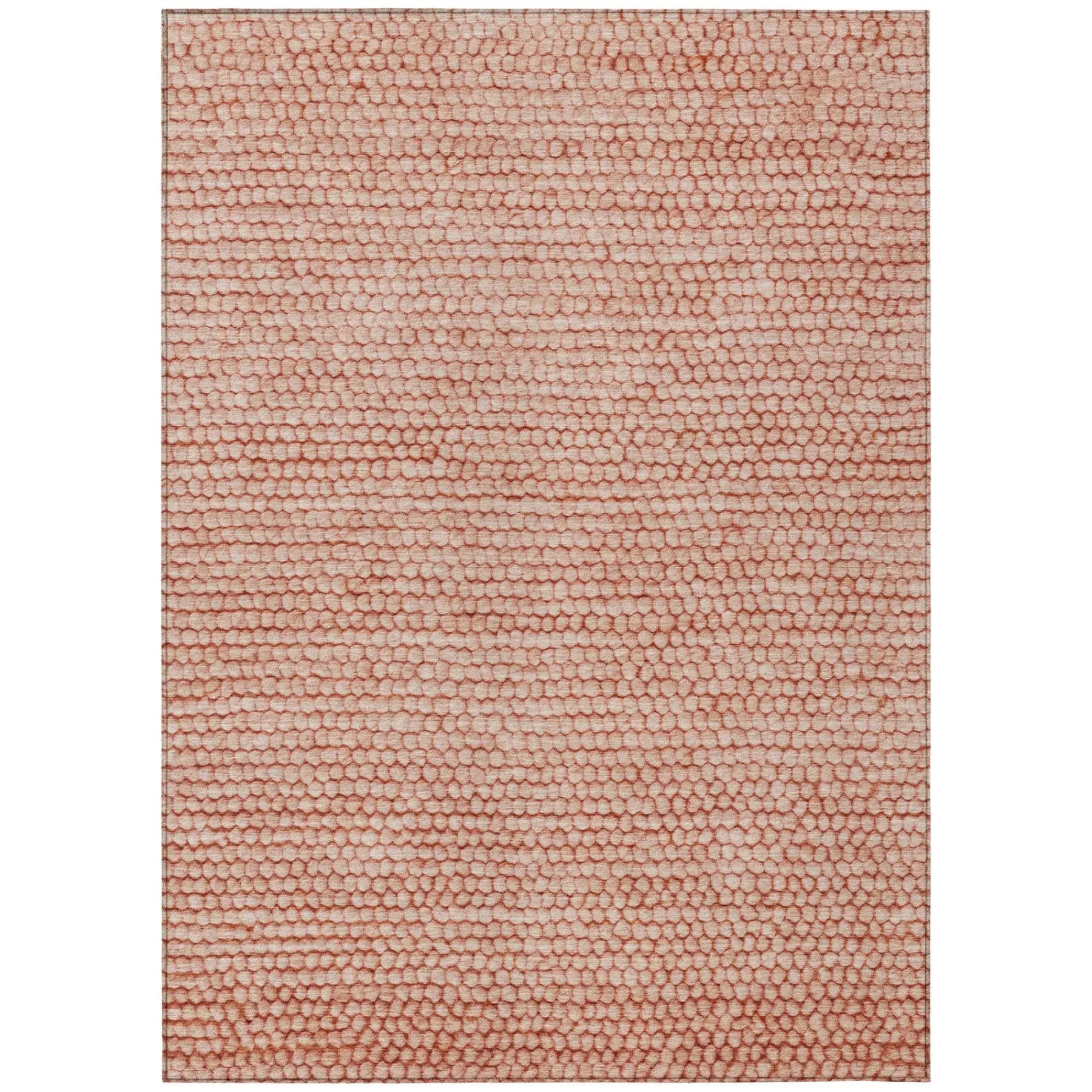 10' X 14' Orange And Salmon Striped Washable Indoor Outdoor Area Rug Homeroots Outdoor