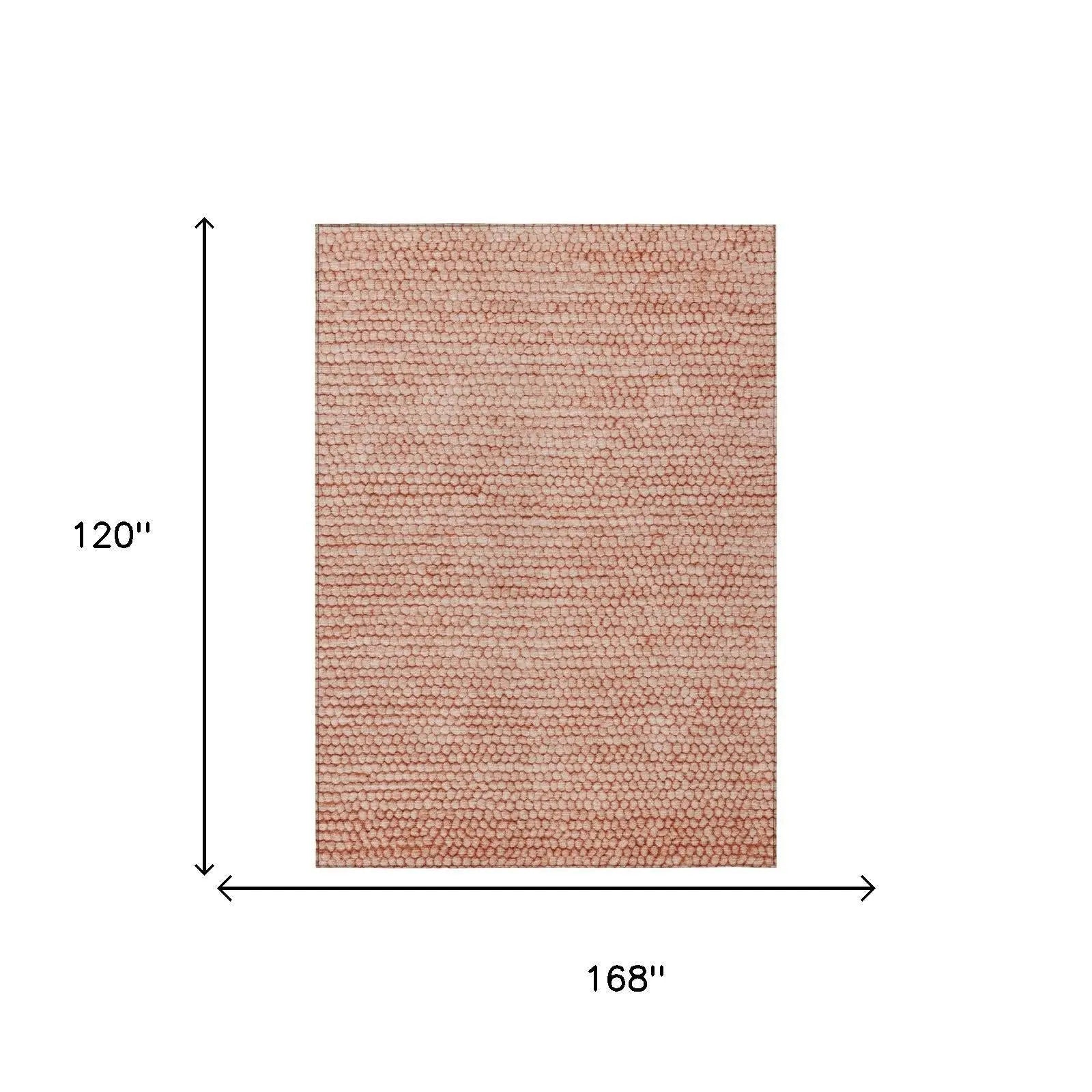 10' X 14' Orange And Salmon Striped Washable Indoor Outdoor Area Rug Homeroots Outdoor