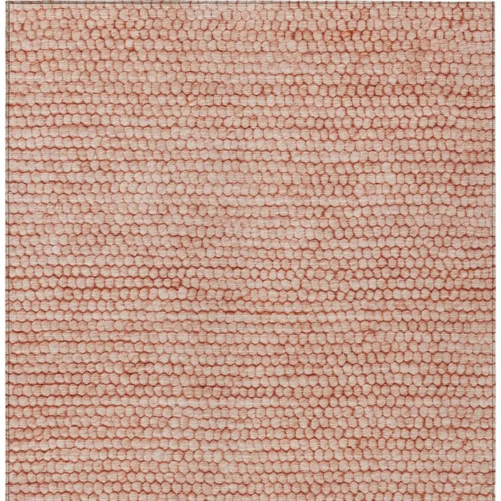 10' X 14' Orange And Salmon Striped Washable Indoor Outdoor Area Rug Homeroots Outdoor