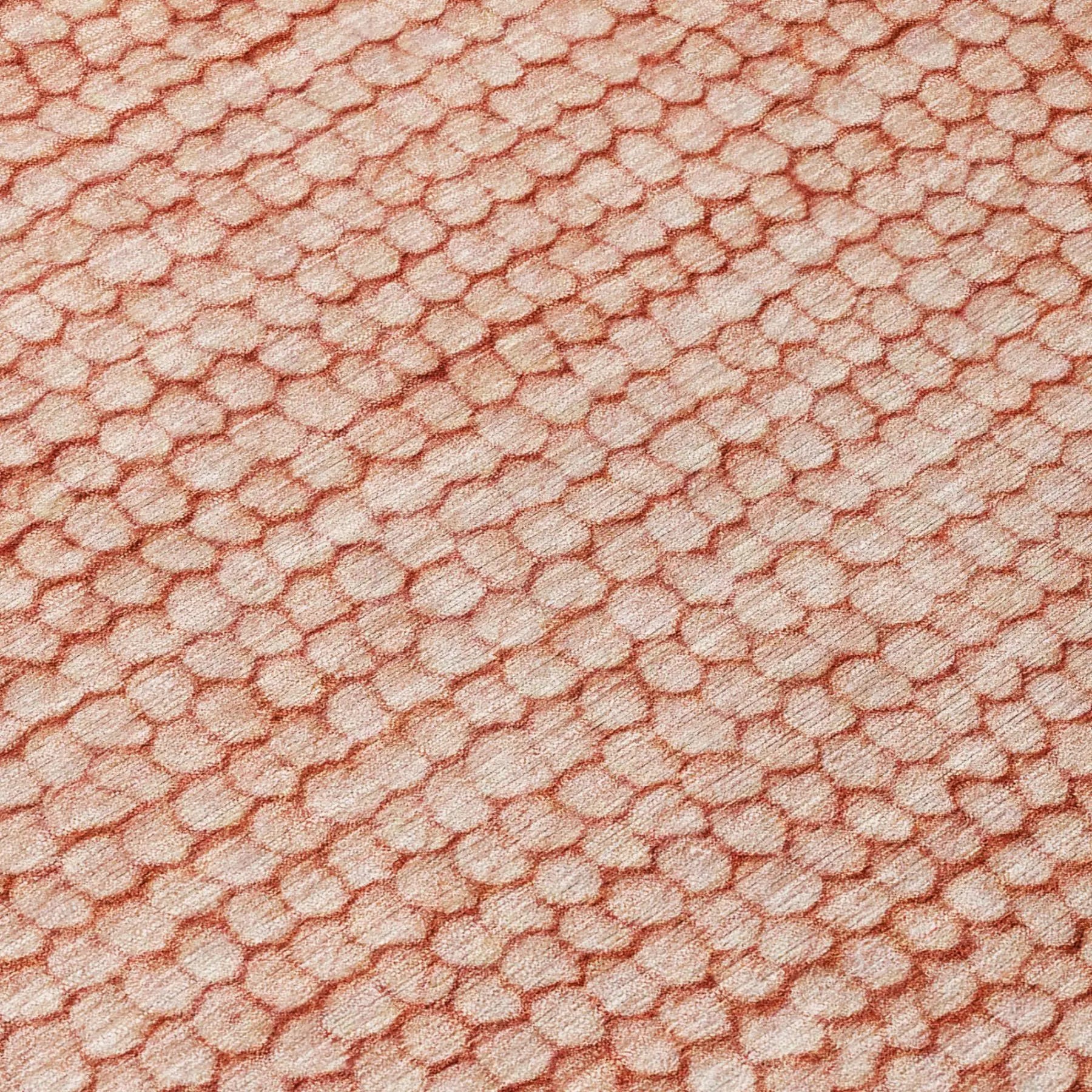 10' X 14' Orange And Salmon Striped Washable Indoor Outdoor Area Rug Homeroots Outdoor